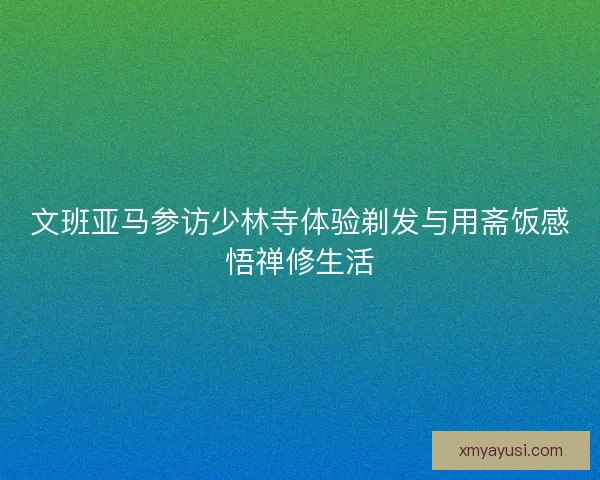 文班亚马参访少林寺体验剃发与用斋饭感悟禅修生活